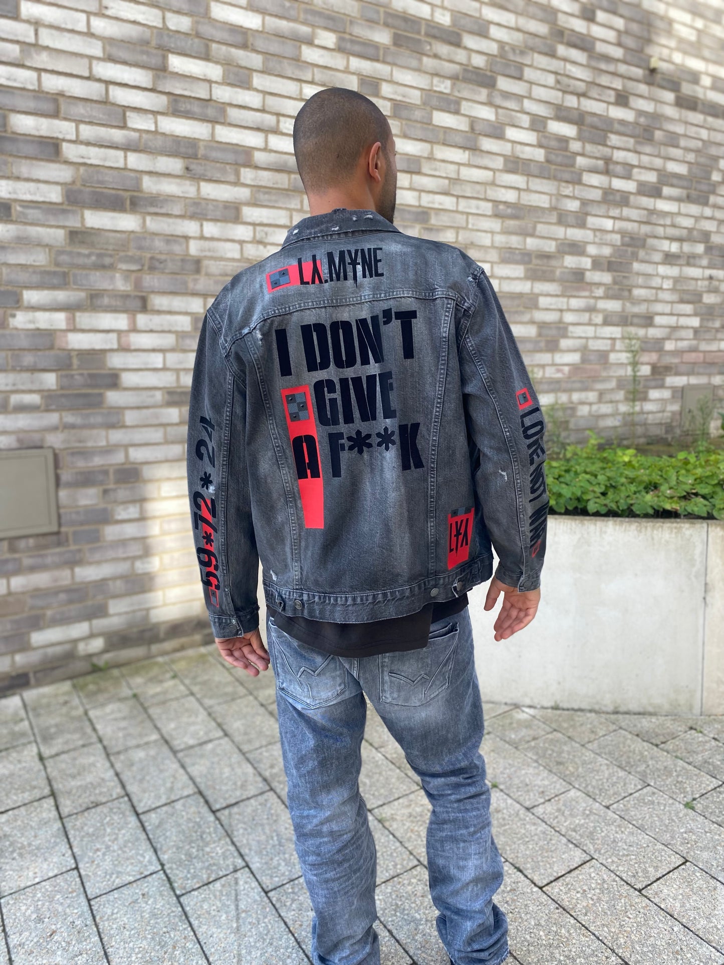 I don't give a* - denim jacket