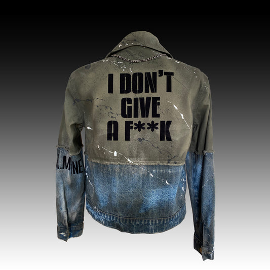 I don't give a * - denim jacket