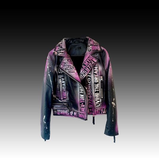 Lilac - leather jacket